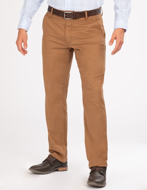 Pantalón chino recto de algodón para hombre 1