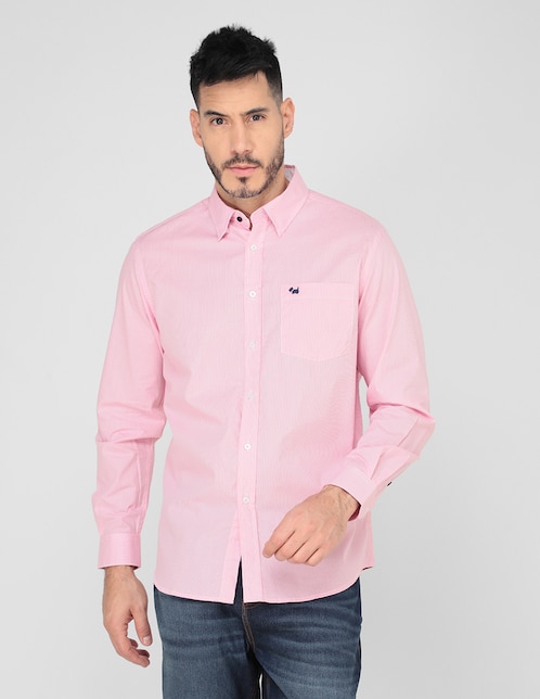 Camisa casual de algodón manga larga para hombre 1