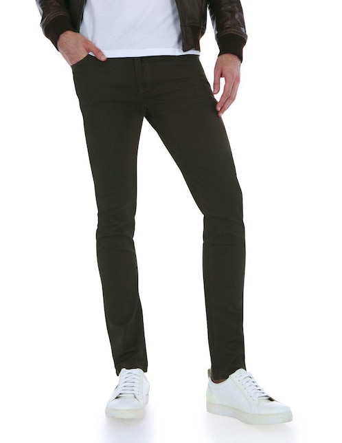 Pantalón slim Savage Monkey de gabardina para hombre