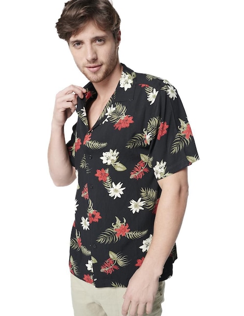 Camisa ocassionatt generra de viscosa manga corta para hombre