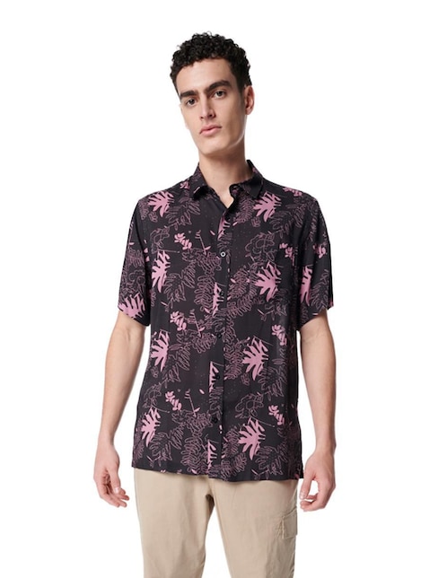 Camisa casual generra de viscosa manga corta para hombre