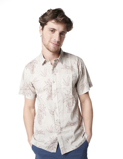 Camisa casual de algodón manga corta para hombre 1