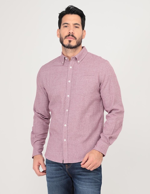 Camisa casual Regent Street de algodón manga larga para hombre