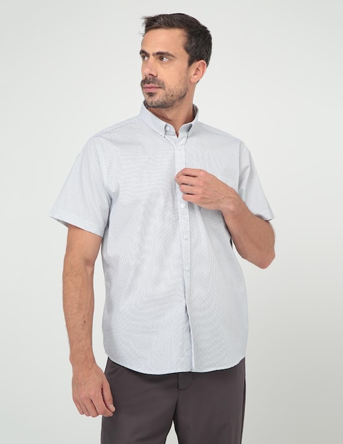 Camisa casual Dioro de algodón manga corta para hombre