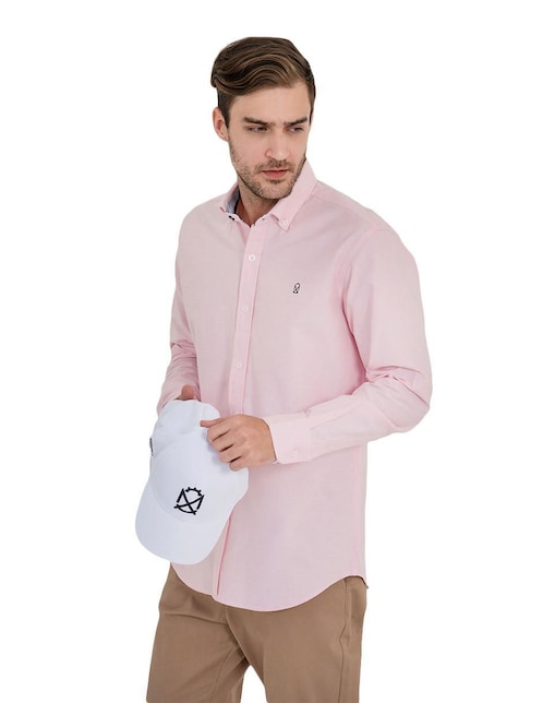 Camisa casual de algodón manga larga para hombre 1