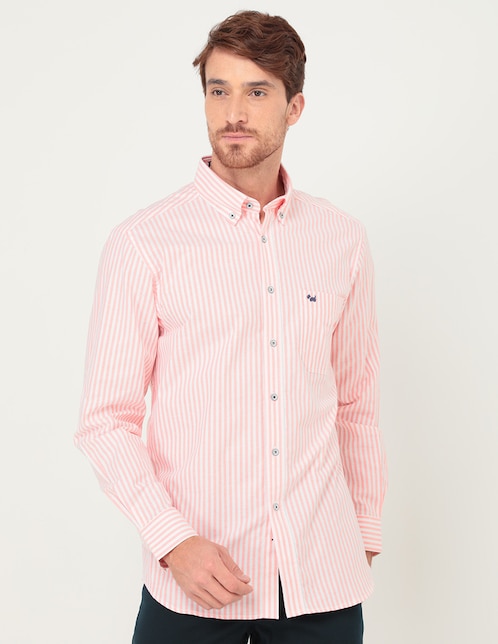 Camisa casual de algodón manga larga para hombre 1