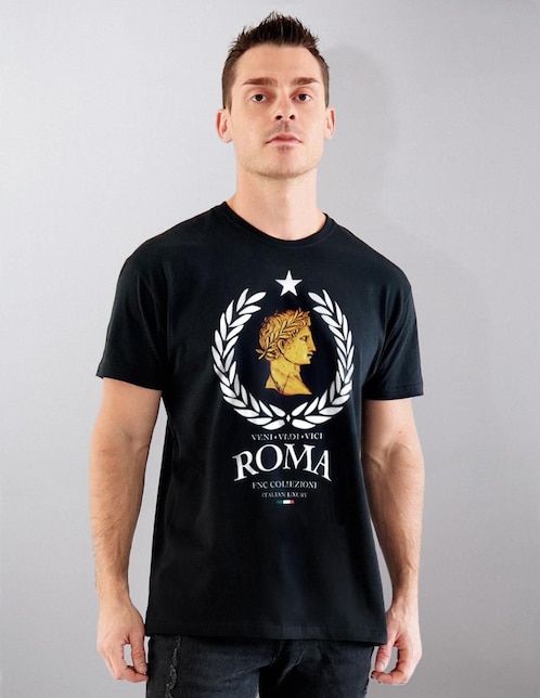 Playera FNC Collezioni Impero Roma cuello redondo para hombre