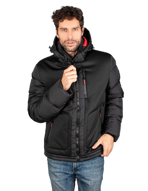 Chamarra capucha desmontable para hombre