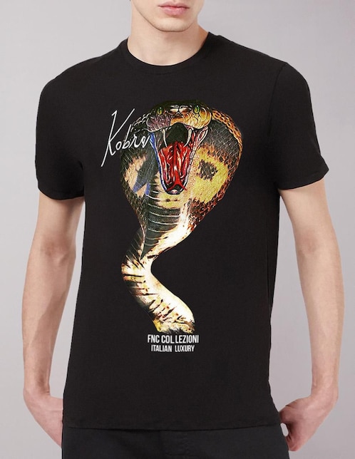 Playera FNC Collezioni Kobra cuello redondo para hombre