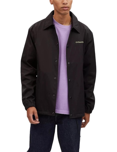 Chamarra Coach impermeable con bolsillos para hombre