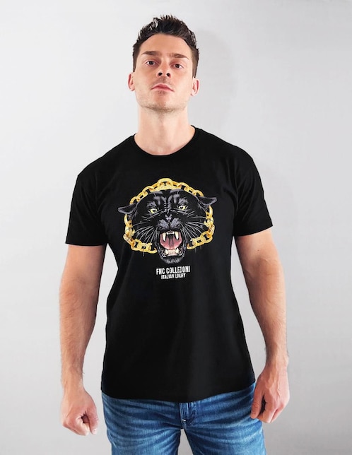 Playera FNC Collezioni Predator cuello redondo para hombre