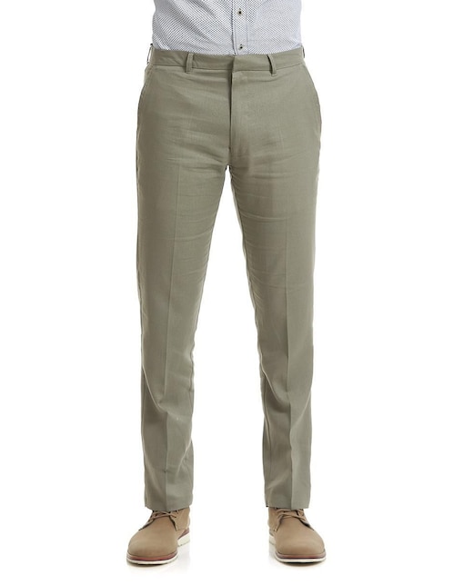 Pantalón de vestir slim de lino para hombre 1