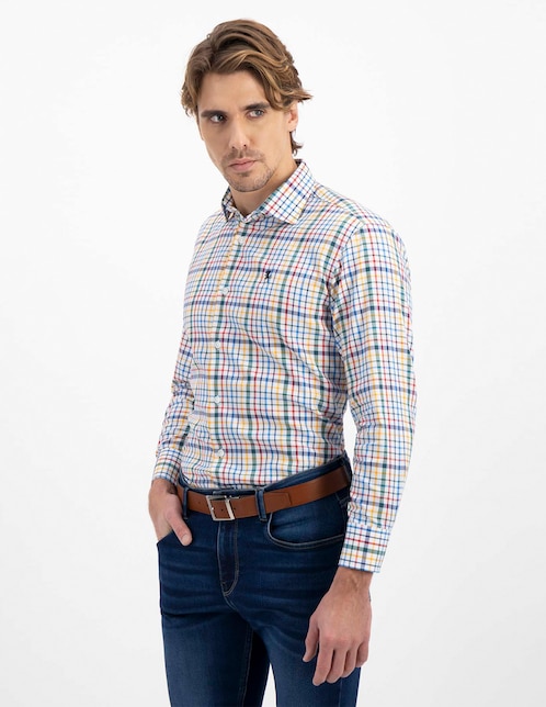 Camisa casual Men's Fashion de algodón manga larga para hombre