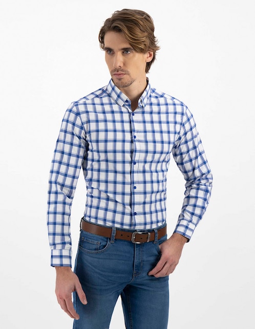 Camisa casual Men's Fashion manga larga para hombre