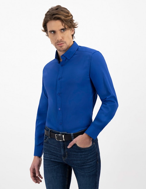 Camisa casual Men's Fashion manga larga para hombre