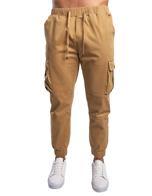 Pantalón jogger recto Chb Chili Beans Clothing Co. de gabardina para hombre
