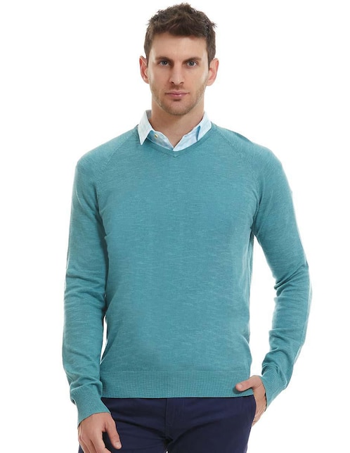 Sueter cuello V para hombre 1