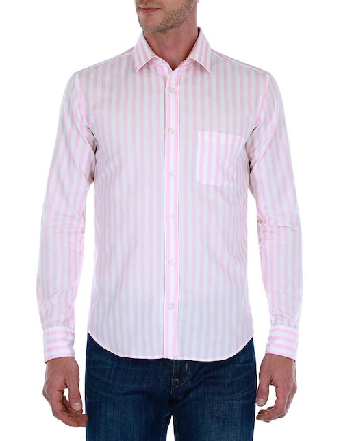 Camisa casual Scappino de algodón manga larga para hombre