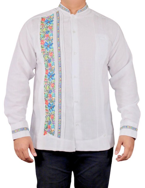 Guayabera manga larga Teya Artesanal para hombre