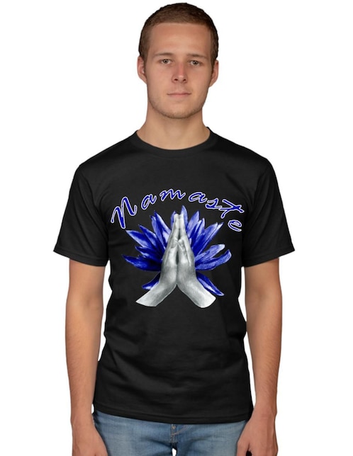 "set playera/playera" marëvnyk namasté flor de loto espiritual "cuello" redondo "para hombre"