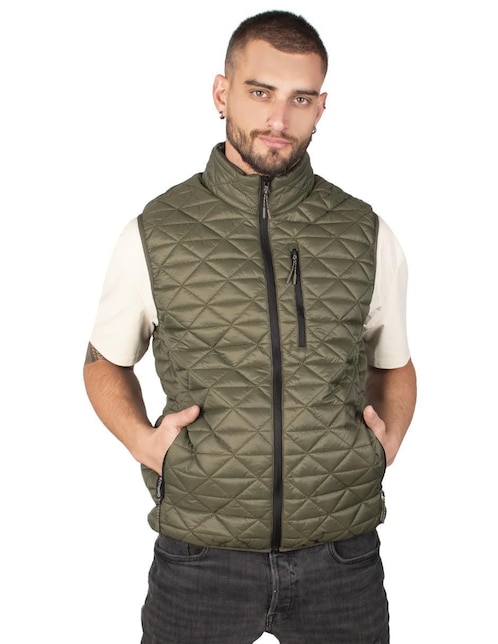 Chaleco impermeable capitonado para hombre