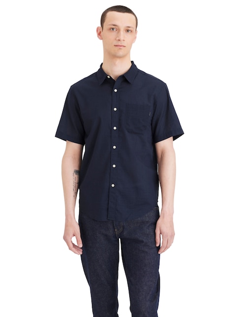 Camisa casual de algodón manga corta para hombre 1