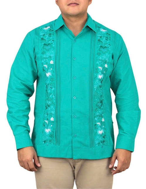 Guayabera manga larga Teya Artesanal para hombre