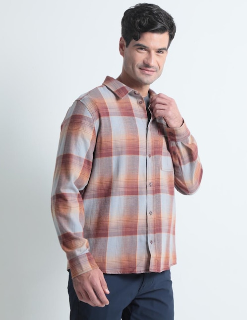 Camisa casual de algodón manga larga para hombre 1