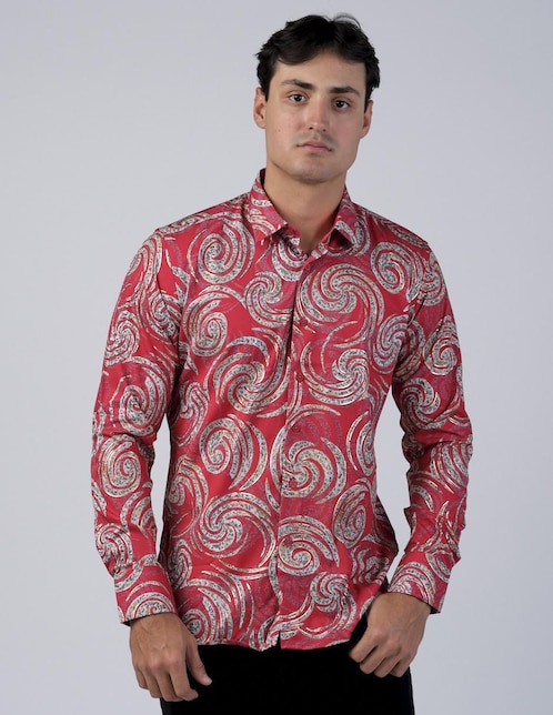 "camisa/sobrecamisa" casual benziny "de" (si aplica) poliéster "manga" larga "para hombre"