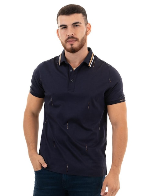 Playera tipo polo Pavi Italy 05-3051AZ para hombre