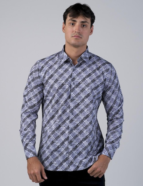 Camisa casual Benziny manga larga para hombre