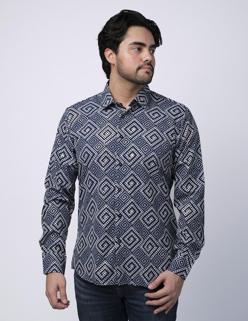 Camisa casual Benziny manga larga para hombre