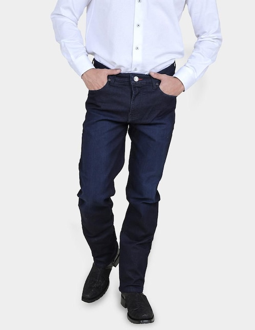 Jeans straight Cuadra lavado obscuro para hombre