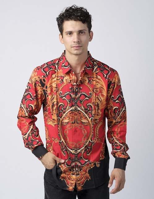 "camisa/sobrecamisa" casual pavini "de" (si aplica) mezcla de materiales "manga" larga "para hombre"