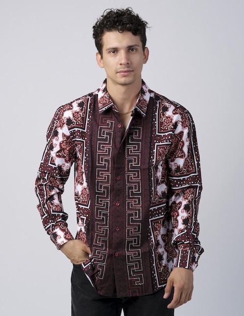 Camisa casual manga larga para hombre 1