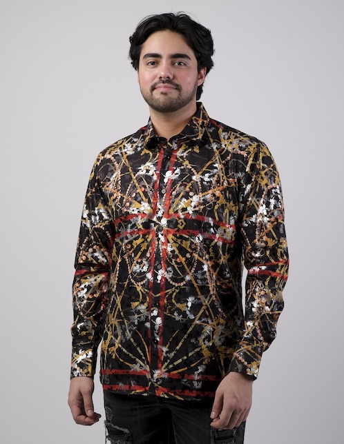 Camisa casual Benziny manga larga para hombre