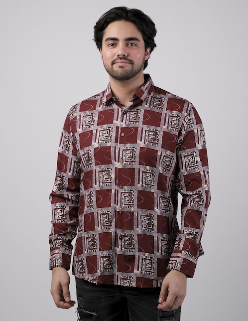 Camisa casual Benziny manga larga para hombre