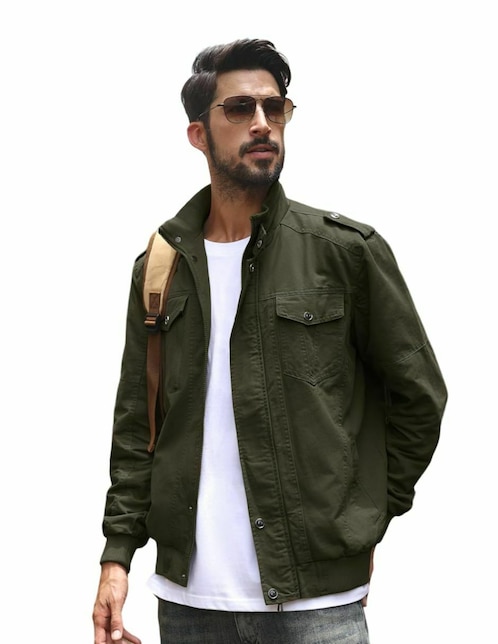 Chamarra Creatmo impermeable con bolsillos para hombre