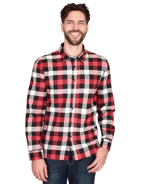 Camisa casual Generra de algodón manga larga para hombre