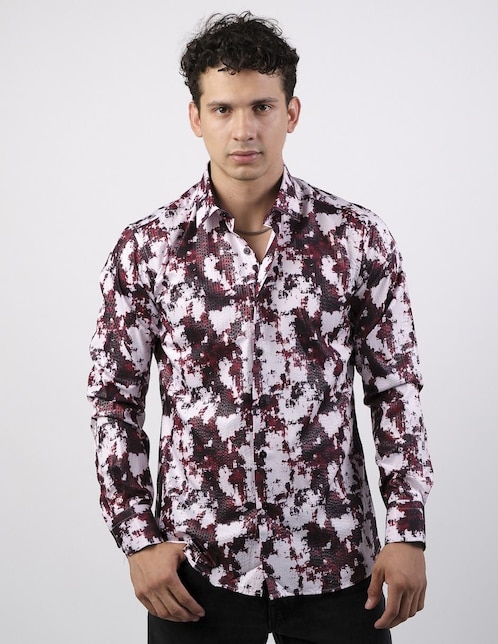 Camisa casual Benziny de algodón manga larga para hombre