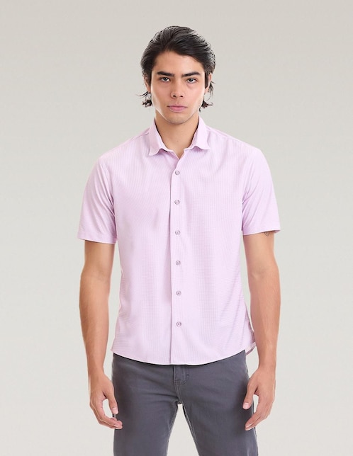 "camisa/sobrecamisa" business casual vittorio forti "de" (si aplica) poliéster "manga" corta "para hombre"