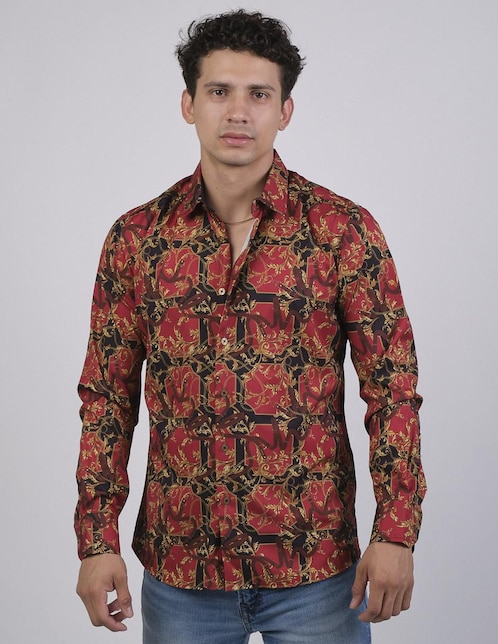 Camisa casual Benziny manga larga para hombre