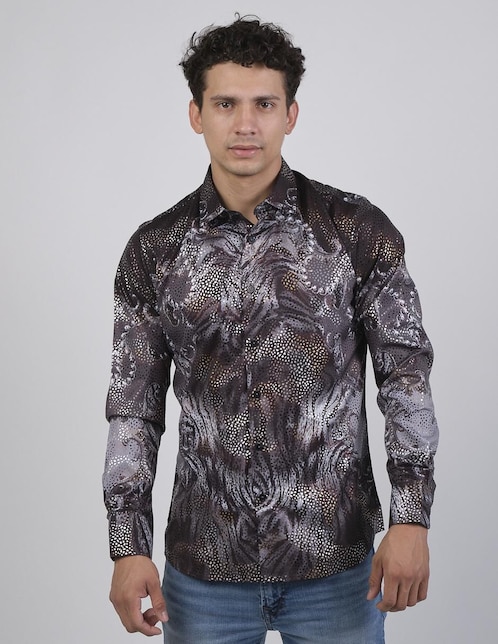 Camisa casual Benziny manga larga para hombre
