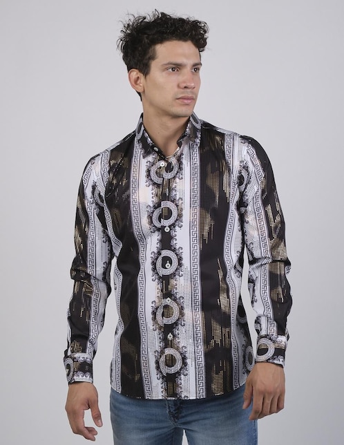 Camisa casual Benziny manga larga para hombre