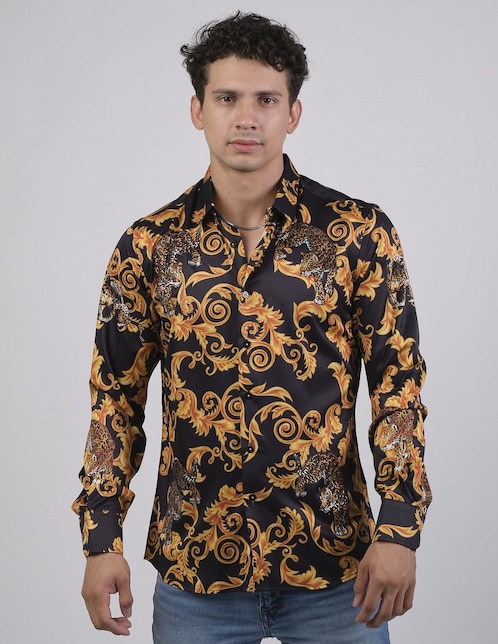 Camisa casual Benziny manga larga para hombre