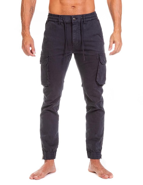 Pantalón slim Be Good Miracle de gabardina para hombre