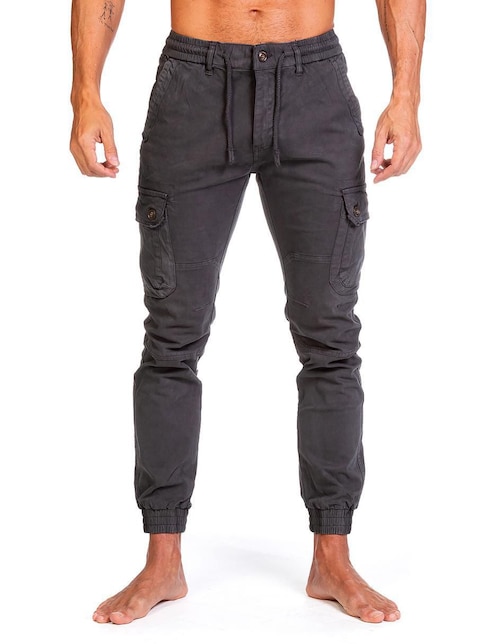 Pantalón slim Be Good Miracle de gabardina para hombre