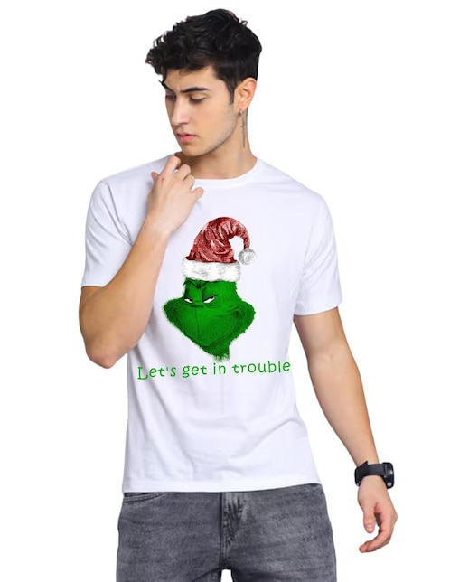 Playera grinch navidad christmas santa claus cuello redondo para hombre 1