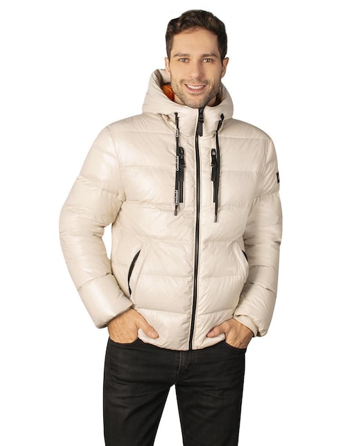 Chamarra acolchada con capucha para hombre 1