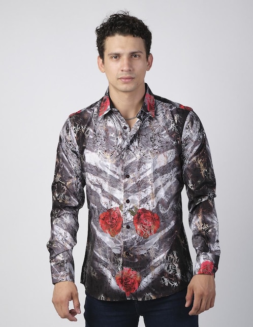 Camisa casual Benziny manga larga para hombre